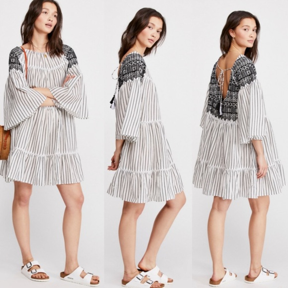 Free People Lola Embroidered Mini Dress, Boho, Summer, Coverup